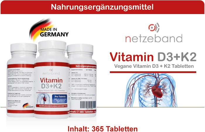 Netzeband Vitamin D3 + K2 günstig bestellen 
