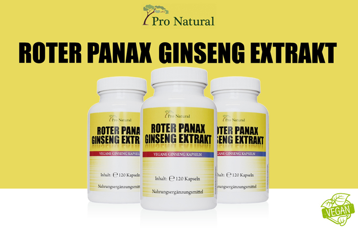 Pro Natural Roter Panax Ginseng Extrakt - Dose á 120 Kapseln