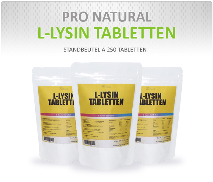 Pro Natural L-Lysin Tabletten - Standbeutel á 250 Tabletten