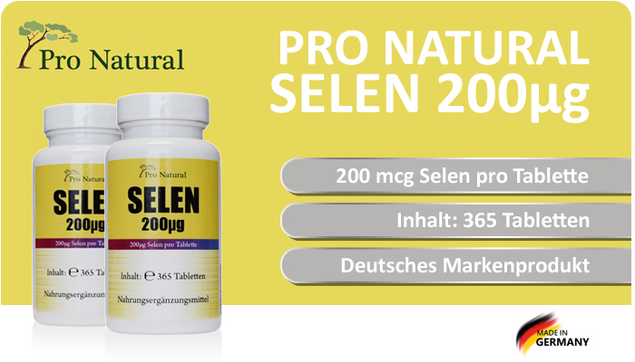Pro Natural Selen 200µg - 200 mcg Selen pro Tablette