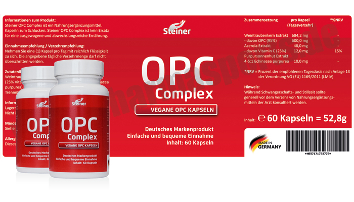 Steiner OPC Complex - enthält Weintraubenkernextrakt und vieles mehr!