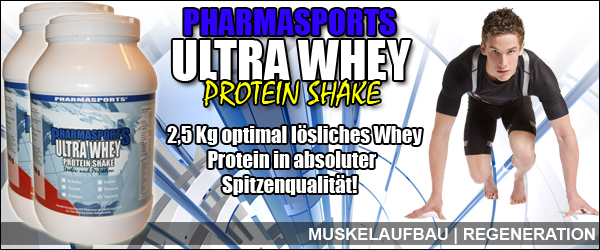 Ultra Whey Protein Shake für einen starken Muskelaufbau