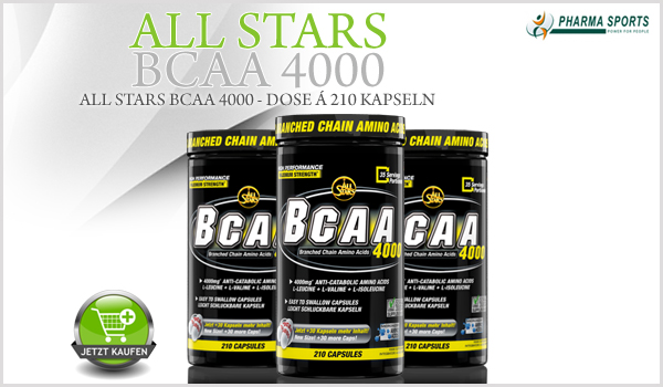 All Stars BCAA 4000 - Dose á 210 Kapseln bei Pharmasports