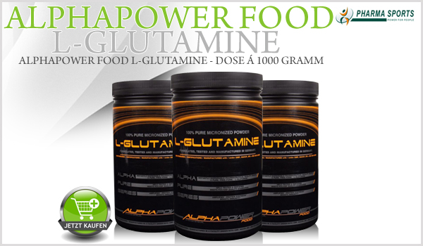 Alphapower Food 100% L-Glutamine - Dose á 1000 Gramm