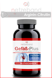 Netzeband Gefäß-Plus enthält hochwertiges L-Arginin und zudem L-Citrullin
