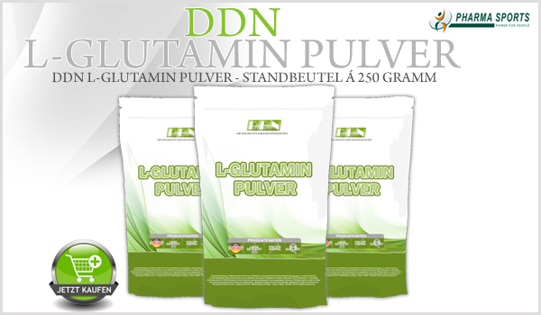 DDN L-Glutamin Pulver - Standbeutel á 250 Gramm