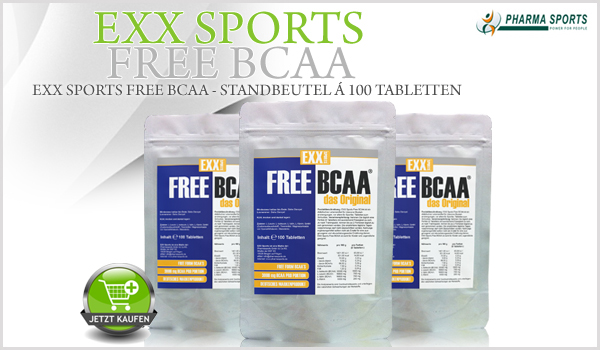 EXX Sports Free BCAA - Standbeutel á 100 Tabletten