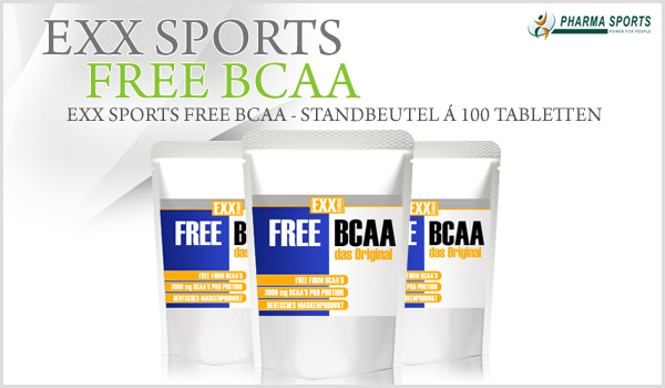 EXX Sports Free BCAA - Standbeutel á 100 Tabletten