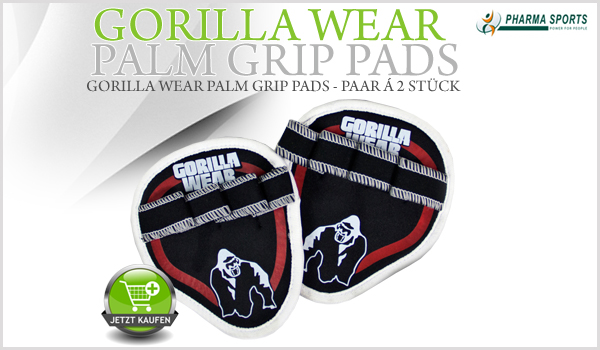 Gorilla Wear Palm Grip Pads - Rot
