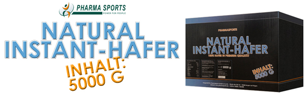 Pharmasports Natural Instant-Hafer - 100% Hafermehl