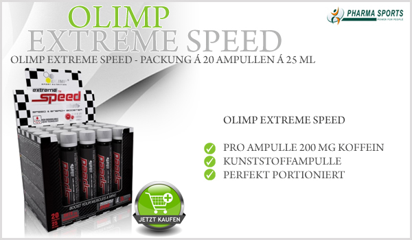 Olimp Extreme Speed - Packung á 20 Ampullen (eine Ampulle enthält 25 ml)