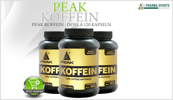 Peak Koffein ab sofort auch bei Pharmasports! 