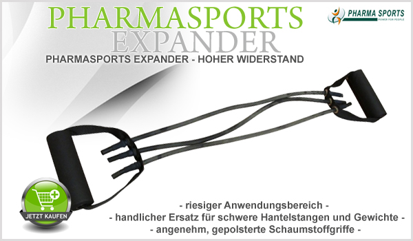 Pharmasports Expander - Trainingsgerät für den Heimgebrauch natürlich in bester und höchster Qualität