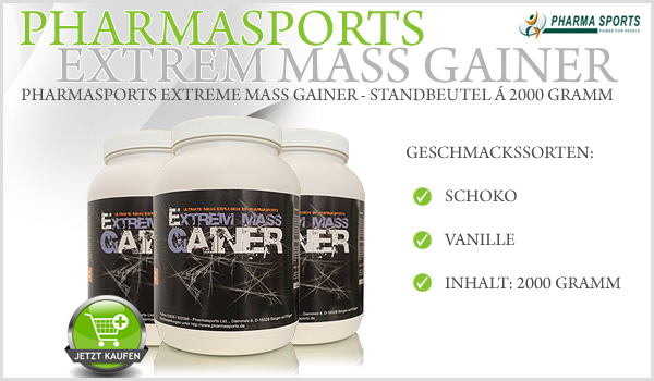 Pharmasports Extrem Mass Gainer - Standbeutel á 2000 Gramm