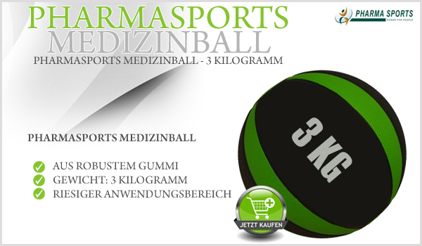 Pharmasports Medizinball - Gewicht: 3 Kilogramm