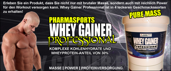 Pharmasports Whey Gainer Professional für maximale Ergebnisse im Muskelaufbau