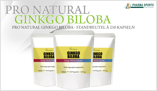 Pro Natural Ginkgo Biloba - Standbeutel á 250 Kapseln 