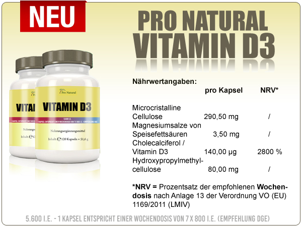 Informationen zu Pro Natural Vitamin D3