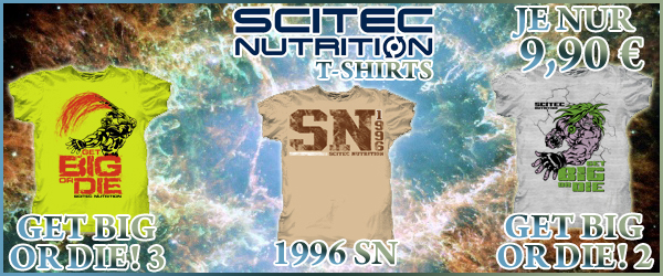 Scitec Nutrition T-Shirts bei Ihren Fitness-Onlineshop Nr.1 Pharmasports!