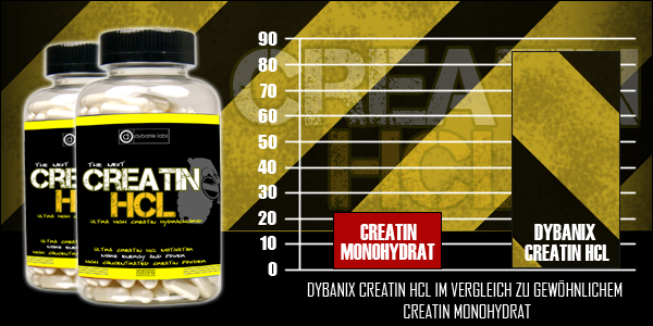 Dybanix Creatin HCL im Vergleich mit Creatin Monohydrat