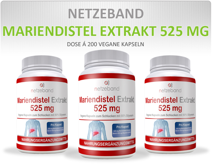 Netzeband Mariendistel Extrakt 525mg - vegane Mariendistel Extrakt Kapseln