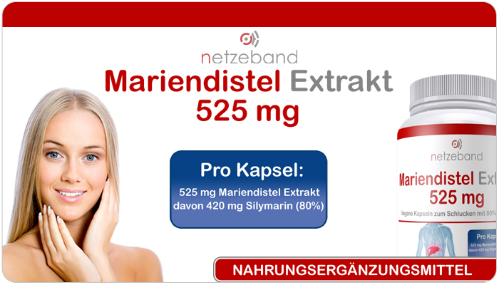 Netzeband Mariendistel Extrakt 525 mg - Dose á 200 vegane Kapseln