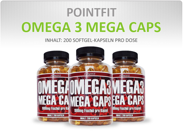 PointFit Omega-3 Mega Caps - Dose á 200 Softgel-Kapseln