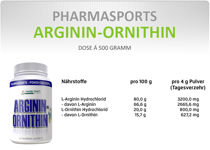 Pharmasports Arginin-Ornithin Pulver