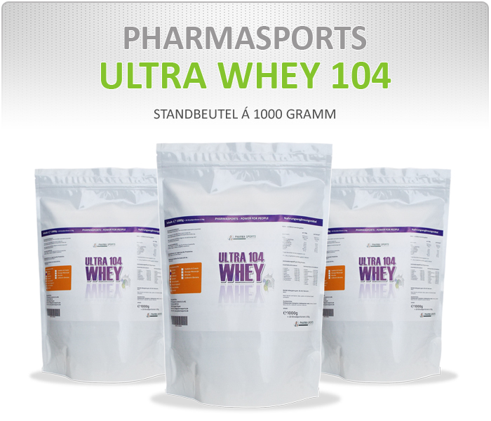 Pharmasports Ultra Whey 104 - Standbeutel á 1000 Gramm