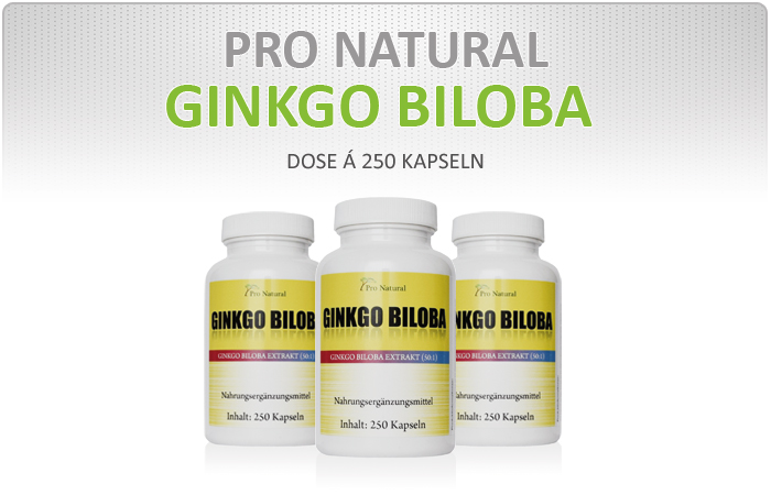Pro Natural Ginkgo Biloba - Dose á 250 Kapseln 
