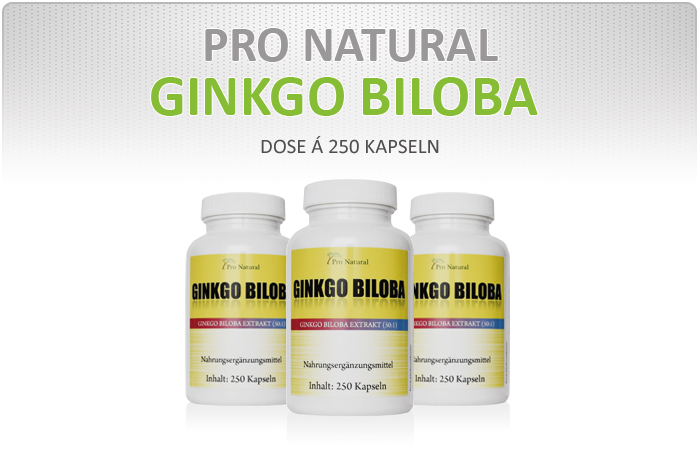 Pro Natural Ginkgo Biloba - Dose á 250 Kapseln Pro Natural Ginkgo Biloba - Dose á 250 Kapseln