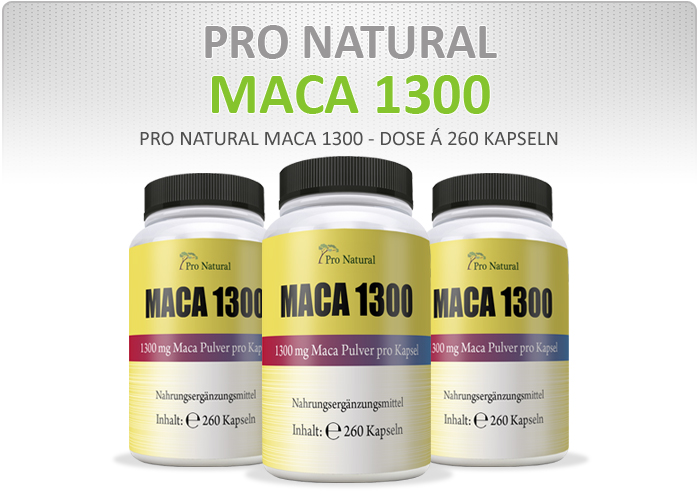 Pro Natural Maca 1300 - Dose á 260 Kapseln 