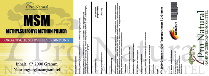 Pro Natural MSM - Dose á 2000g