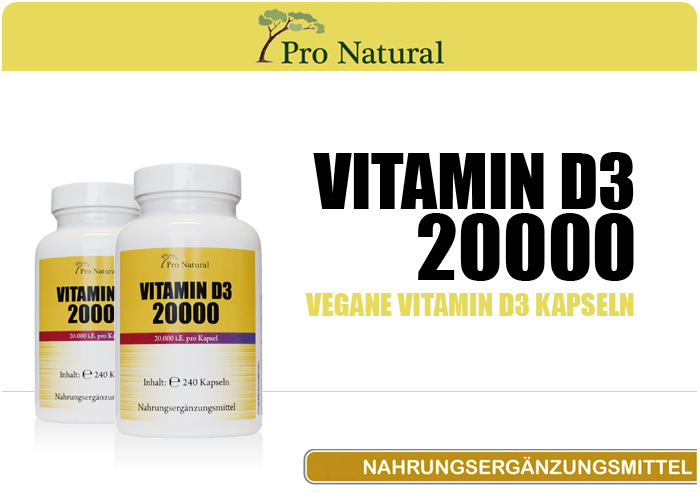 Pro Natural Vitamin D3 20.000 - Dose á 240 Kapseln