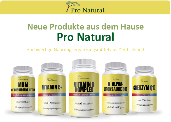 Neue Pro Natural Vitamin-Sortiment ab sofort lieferbar!