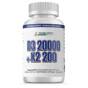 Pharmasports Vitamin D3 20000 + K2 200