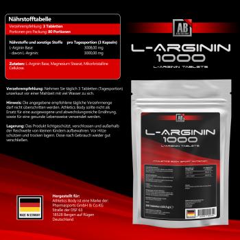Preview: Athletics Body L-Arginin 1000