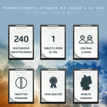 Pharmasports Vitamin D3 20000 + K2 200