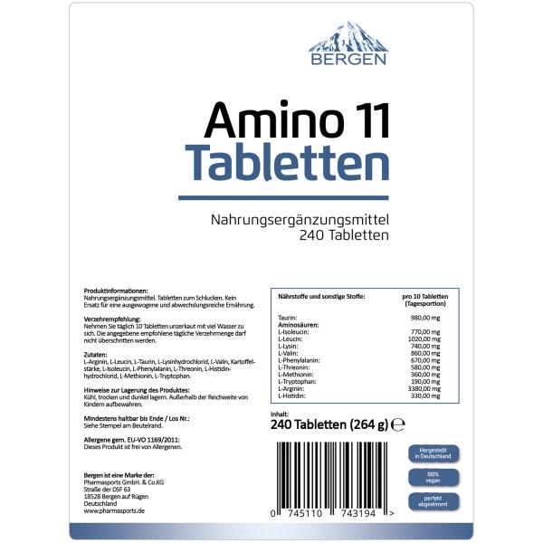 Bergen Amino 11 Tabletten