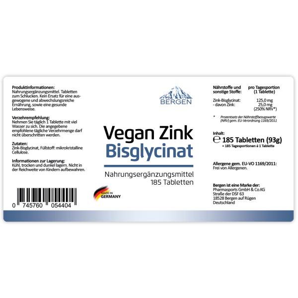 Bergen Zink Bisglycinat