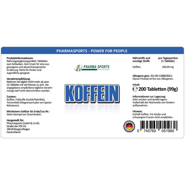 Pharmasports Koffein Tabletten