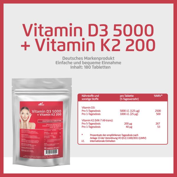 Steiner Vitamin D3 5000 + K2 200