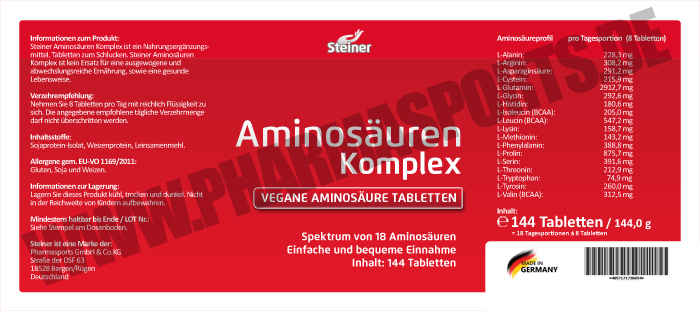 Steiner Aminosäuren Komplex - Aminosäure Tabletten