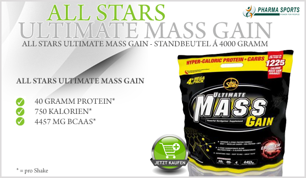 All Stars bringt mit All Stars Ultimate Mass Gain einen neuen Weight Gainer auf den Markt
