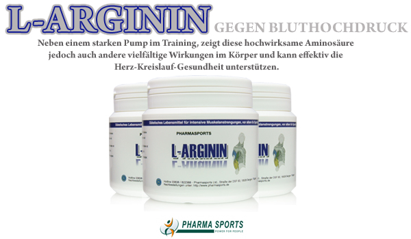 Pharmasports L-Arginin gegen Bluthochdruck!