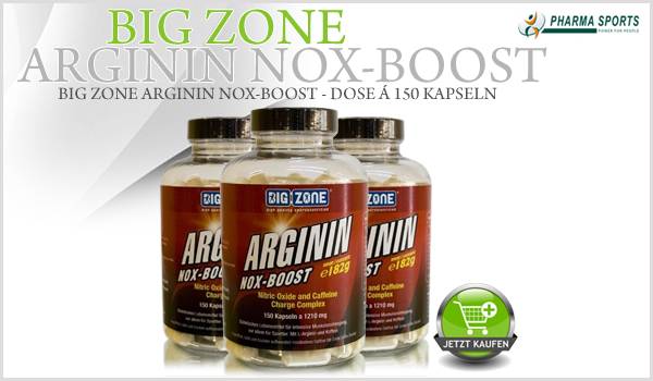 Big Zone Arginin Nox-Boost - Dose á 150 Kapseln
