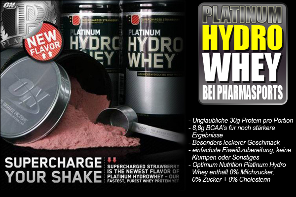 ON Platinum Hydro Whey zum gezielten Muskelaufbau und Unterstützung der Regeneration!