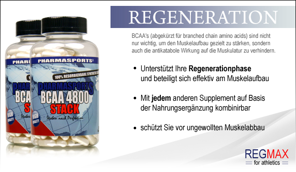 Pharmasports BCAA Stack 4800 - Regeneration, die du benötigst!