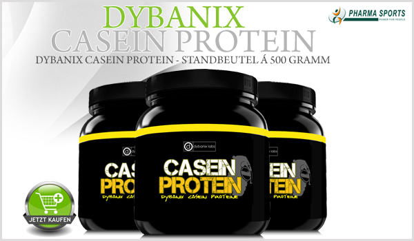 Neu bei Pharmasports: Dybanix Casein Protein im 500 Gramm Standbeutel
