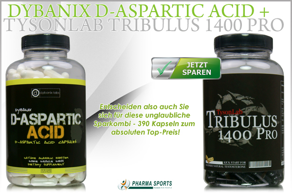Dybanix D-Aspartic Acid + TysonLab Tribulus 1400 Pro im Sparset